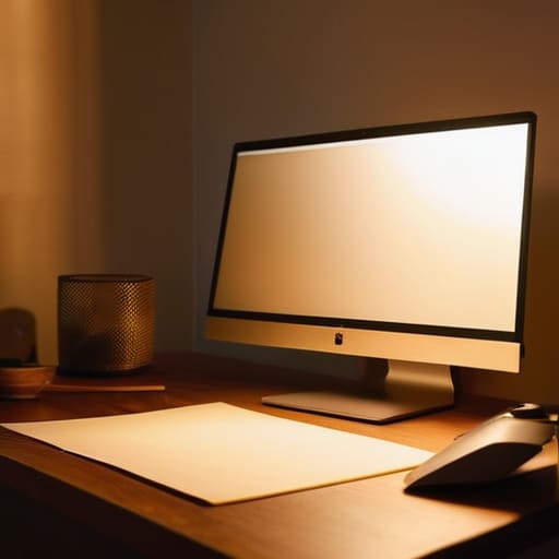 Adjusting Monitor Brightness and Warm Color Temperature Settings.
