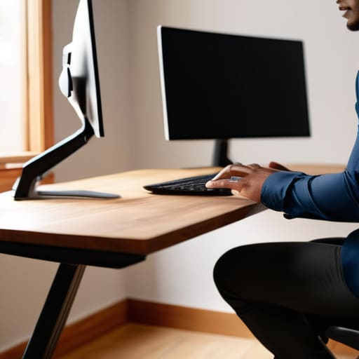 How to sit properly at a laptop.